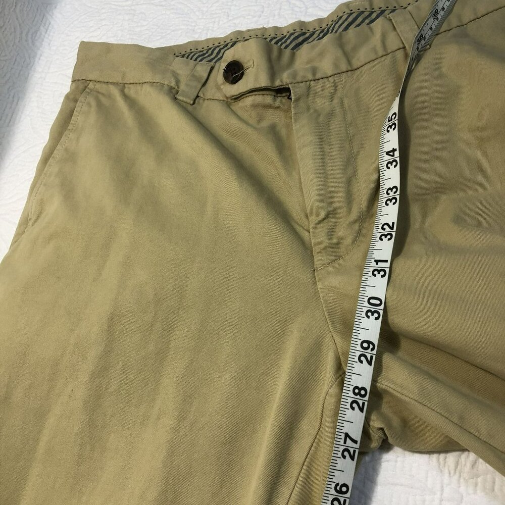 Brooks Brothers Milano Fit Khaki Chino Pants W33 L30 100% Cotton Mens - Picture 12 of 13